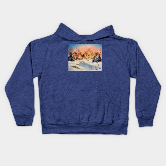 Winter Stillness Kids Hoodie by J&S mason